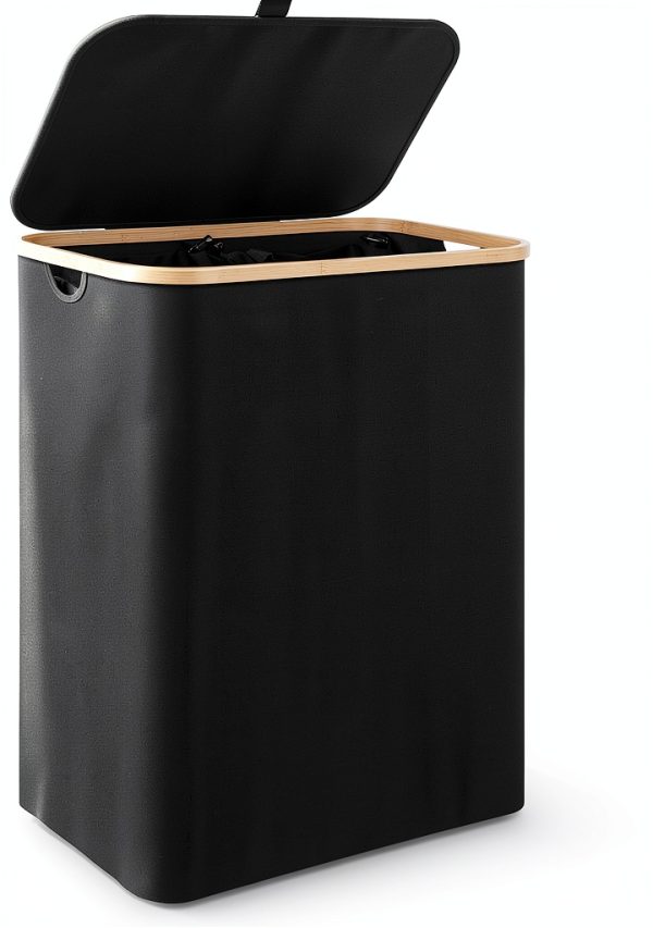iEGrow Foldable Laundry Hamper Bamboo Handle 150L Storage-0
