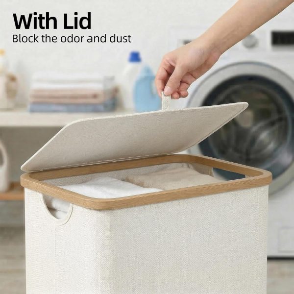Efluky Laundry Hamper Modern Oxford Fabric Dustproof Basket-1