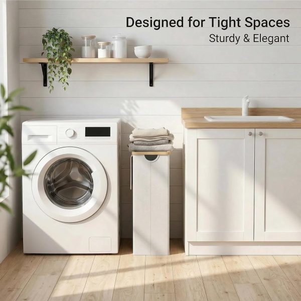 Efluky Laundry Hamper Modern Oxford Fabric Dustproof Basket-3