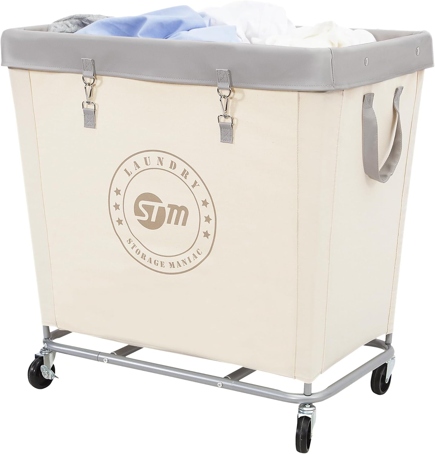 STORAGE MANIAC laundry cart in a home laundry room setting