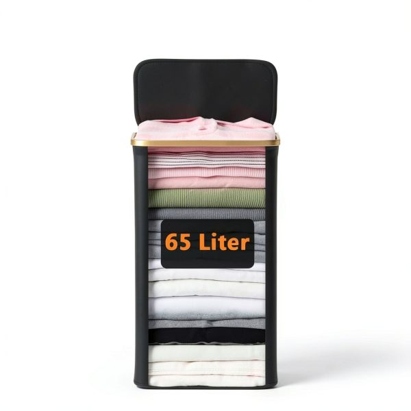 SpaceAid Laundry Hamper Bamboo Waterproof Slim Design-1