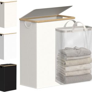 Efluky Laundry Hamper Modern Oxford Fabric Dustproof Basket-0