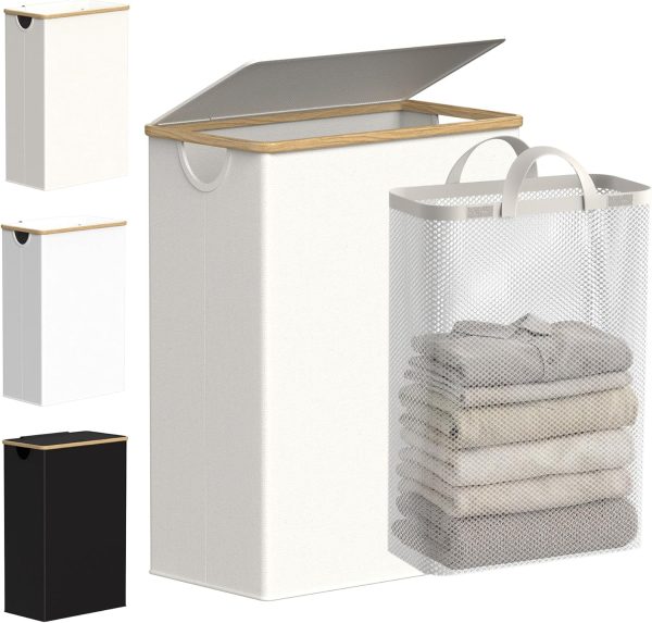 Efluky Laundry Hamper Modern Oxford Fabric Dustproof Basket-0