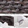 Hermina Laundry Hamper Rattan 3 Compartments Removable Liner-5