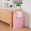 Efluky Laundry Hamper Bamboo Frame Dustproof Pink Modern-1