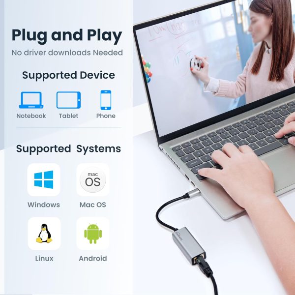 eqimaimai USB C Ethernet Adapter for Laptop-3