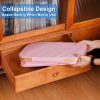 Efluky Laundry Hamper Bamboo Frame Dustproof Pink Modern-5