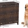 Hermina Laundry Hamper Rattan 3 Compartments Removable Liner-6