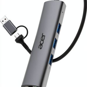 USB C Ethernet Hub Acer Dual Port Aluminum Design-0