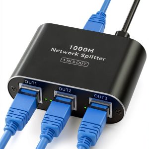 Ethernet Splitter THXCDBID 3‑Way RJ45 LAN Adapter-0