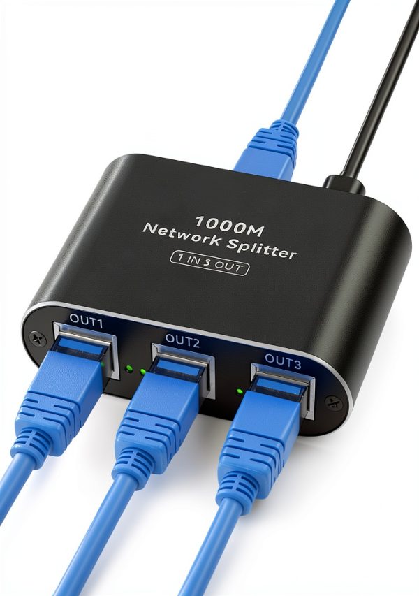 Ethernet Splitter THXCDBID 3‑Way RJ45 LAN Adapter-0