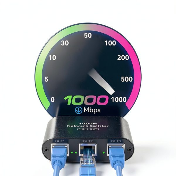 Ethernet Splitter THXCDBID 3‑Way RJ45 LAN Adapter-2