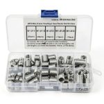 80Pcs M8x1.25 Threaded Inserts, Stainless Steel Thread Drill Repair Insert Sleeve with Storage Box-0