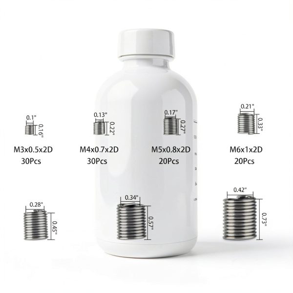 Wire Screw Sleeve Thread Repair Inserts Kit Zovfam Steel M3-M12 140pcs-1