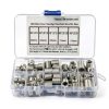 80Pcs M8x1.25 Threaded Inserts, Stainless Steel Thread Drill Repair Insert Sleeve with Storage Box-5