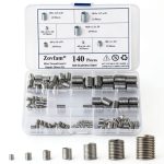 Wire Screw Sleeve Thread Repair Inserts Kit Zovfam Steel M3-M12 140pcs-0