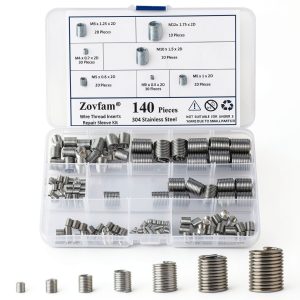 Wire Screw Sleeve Thread Repair Inserts Kit Zovfam Steel M3-M12 140pcs-0