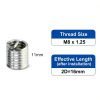 Wire Thread Insert uxcell M8 x 1.25 2D 16mm 304 Stainless Steel Kit-1