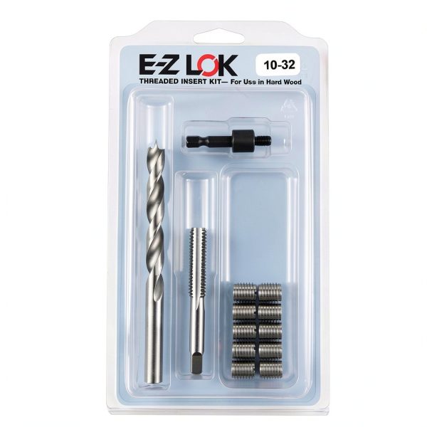 E-Z LOK Threaded Insert Repair Kit for Wood – Brass & Steel-0